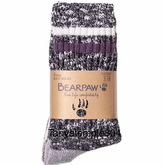Bearpaw Ladies' Boot Sock, 4 pair - Picture 2 of 4